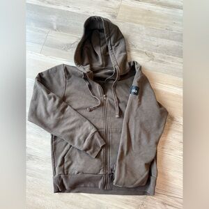 Alo everyday full zip brown hoodie